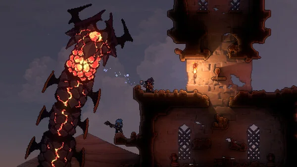 Magical combat against a Herald boss